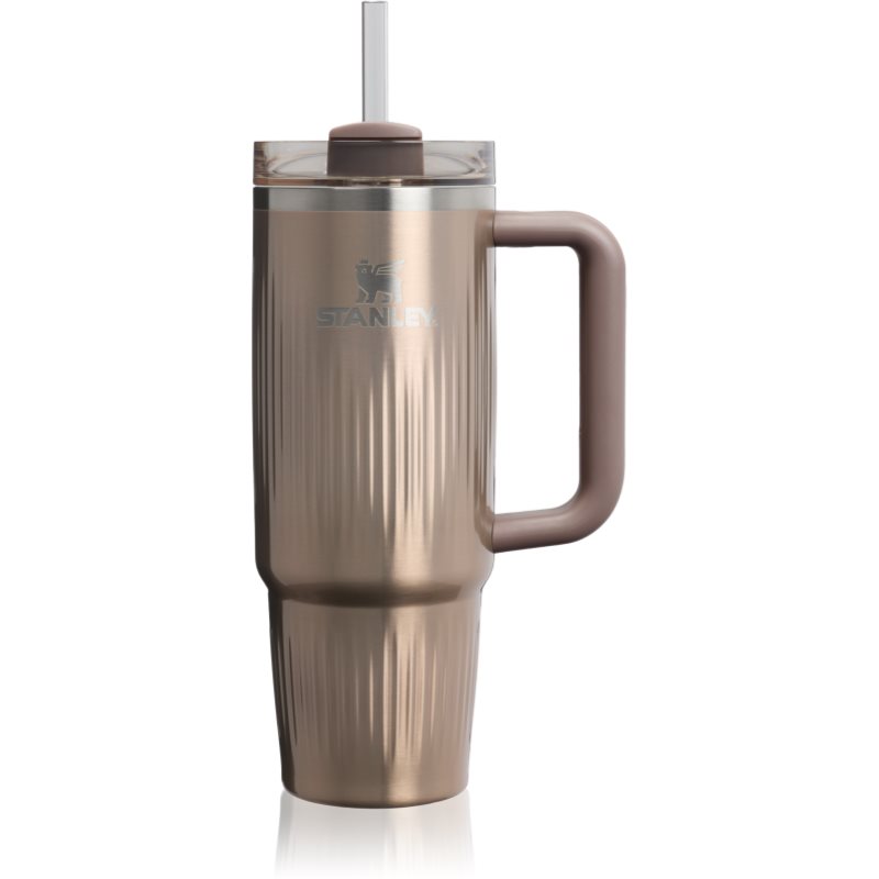 Stanley Quencher H2.O FlowState™ Fluted Tumbler stainless steel tumbler with straw medium Pale Gold Shine 890 ml