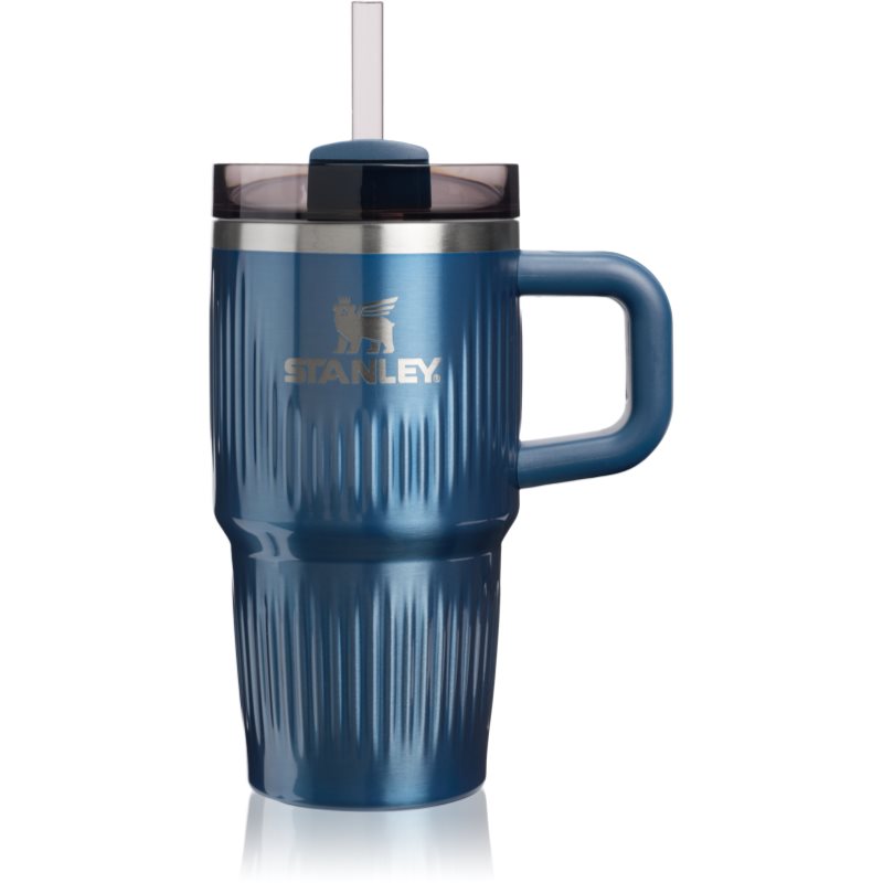 Stanley Quencher H2.O Fluted Tumbler nerezový tumbler s brčkem malý Glacial Blue Shine 590 ml