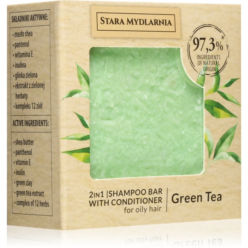 Stara Mydlarnia Green Tea šampūnas ir kondicionierius „du viename“ 70 g