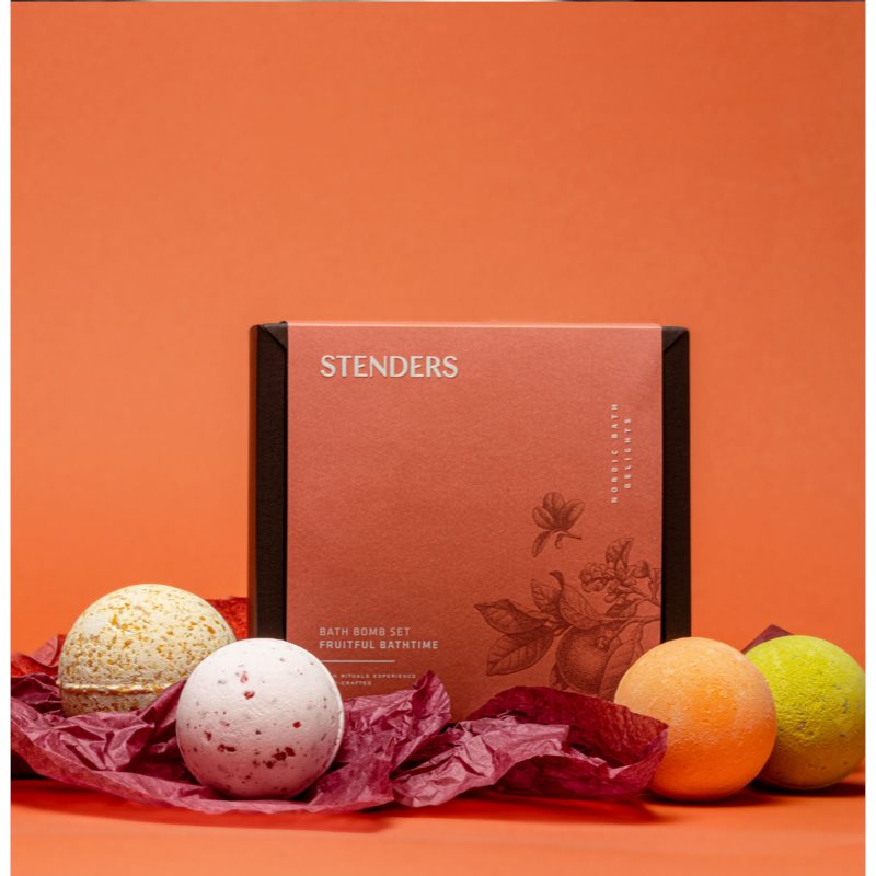 STENDERS Fruitful Bathtime! Bath Bomb Type Grapefruit, Cranberry, Citrus Sorbet, Salt 4x120 G