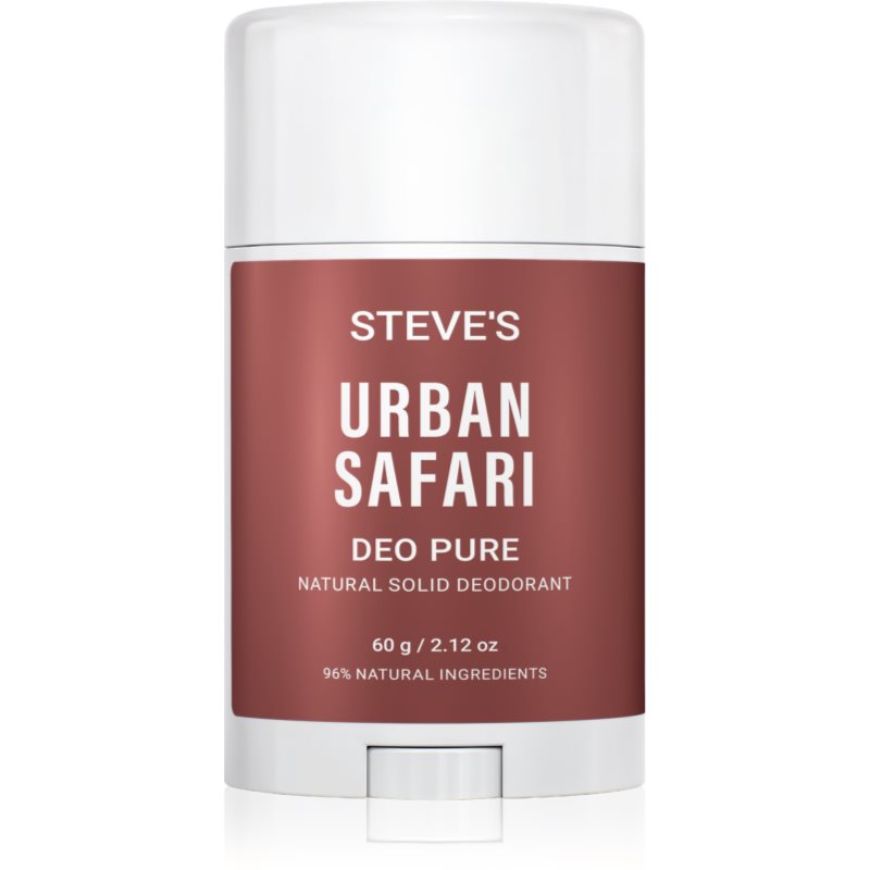 Steve's Steve's DEO PURE Urban Safari deodorant fără conținut săruri de aluminiu 60 g