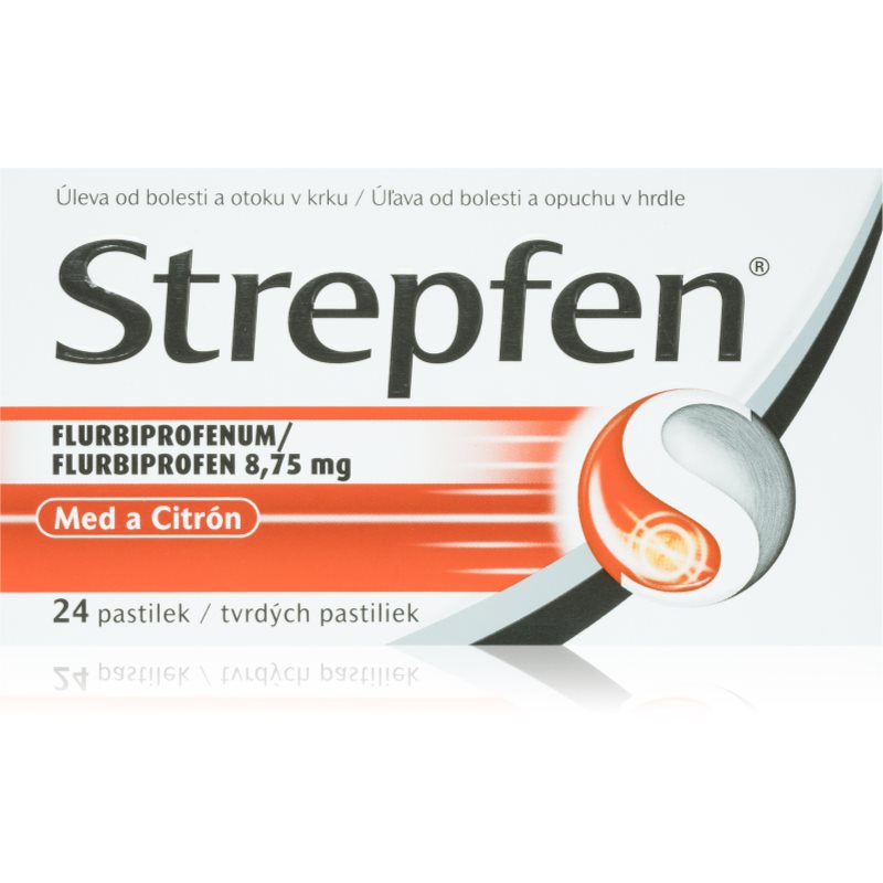 Strepfen Strepfen Med a Citron 8,75mg tvrdé pastilky na úľavu od bolesti v krku 24 ks kúpite na Notino.sk
