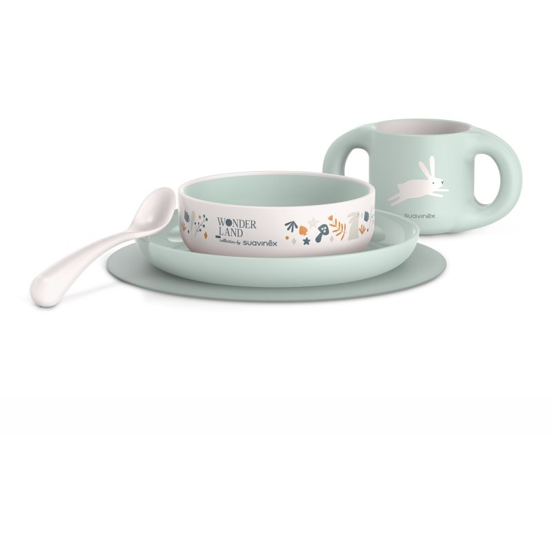 Suavinex Wonderland Toddler Feeding Set Green etensset 6 m+