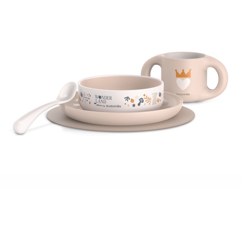 Suavinex Wonderland Toddler Feeding Set Pink jídelní set 6 m+