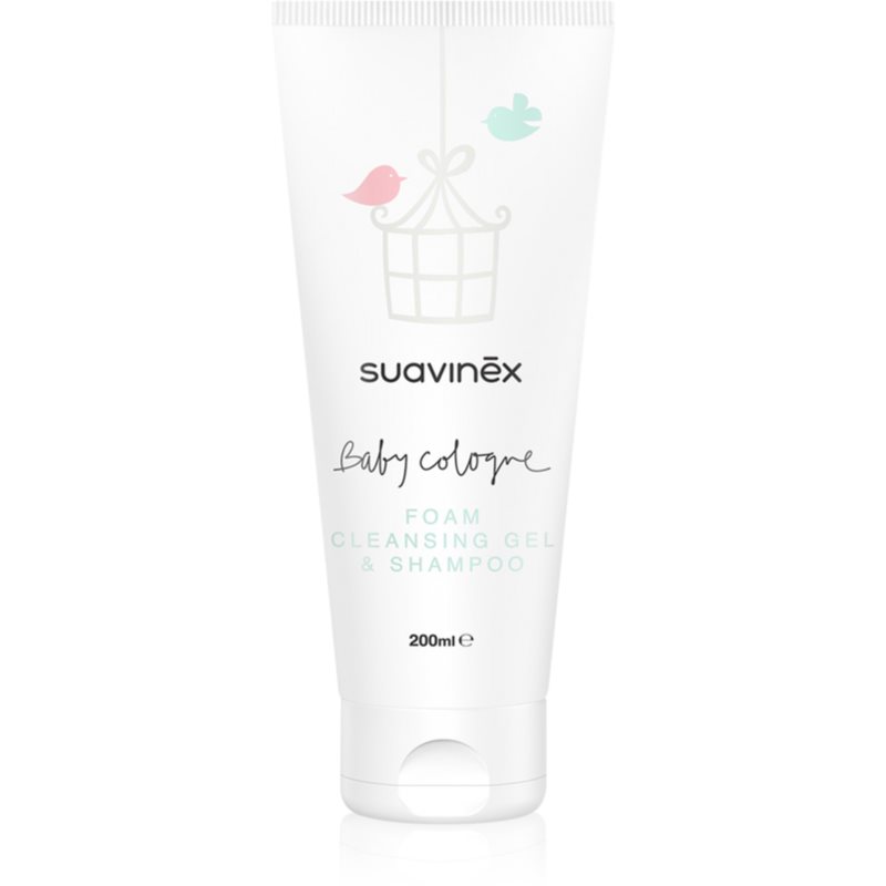Suavinex Baby Cologne Foam Clensing Gel & Shampoo pěnový šampon 2 v 1 pro děti 200 ml