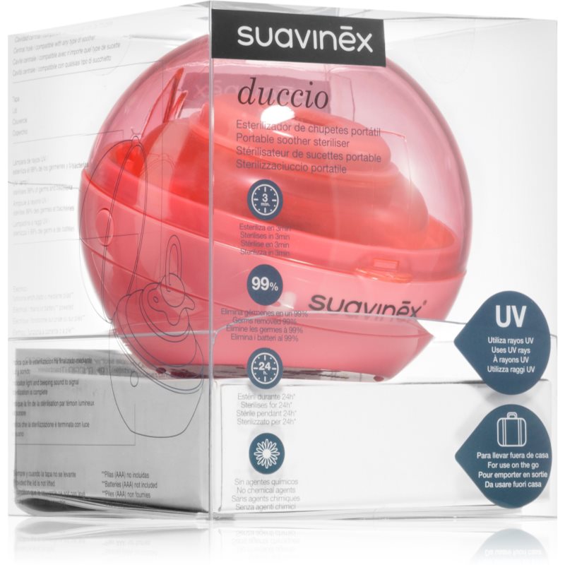 Suavinex Portable Soother Steriliser UV sterilizátor Pink 1 ks