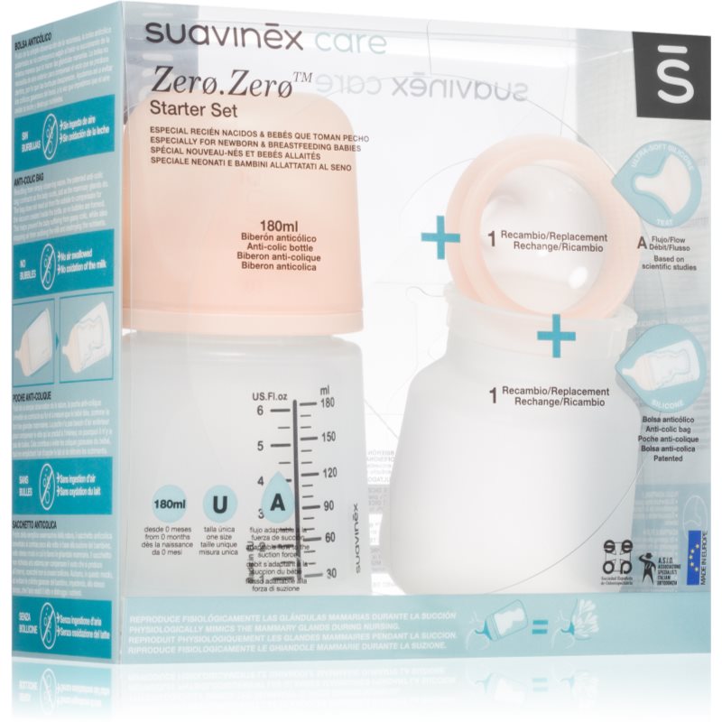 Suavinex Zero Zero Starter Set подаръчен комплект A Adaptable Flow 0 m (за деца от раждането им)