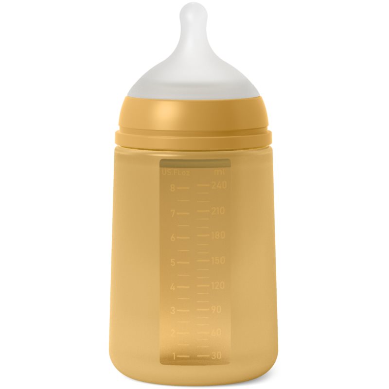 Suavinex Colour Essence SX Pro Baby Bottle Medium Flow - Bright Mustard 240 Ml