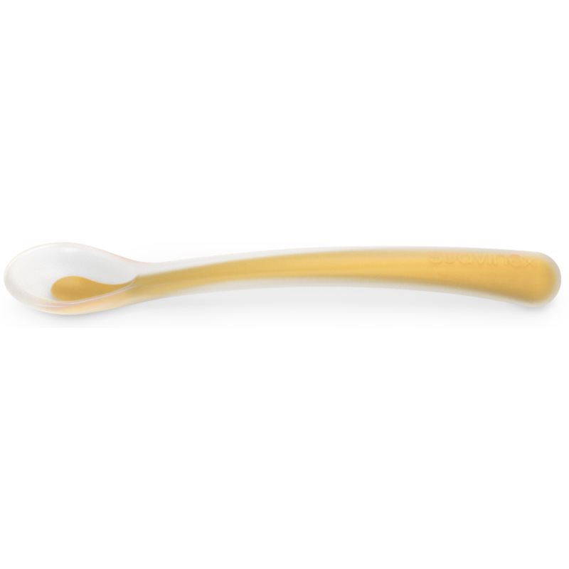 Suavinex Colour Essence Silicone Spoon lžička 4 m+ Bright Mustard 1 ks
