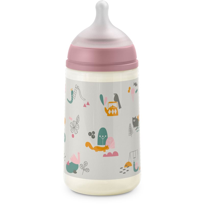 Suavinex Walk SX Pro Anatomical Biberon 3 M+ Medium Flow - Pink 270 Ml