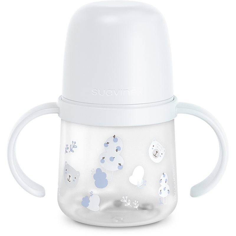 Suavinex Wild & Free Bottle With Soft Spout шише с дръжки Green 6m  150 мл.