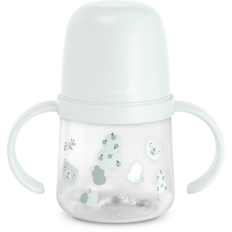 Suavinex Wild & Free Bottle With Soft Spout steklenička z ročaji Green 6m  150 ml