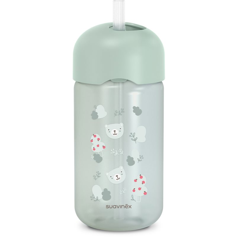 Suavinex Wild & Free Bottle шише със сламка Green 18m  340 мл.