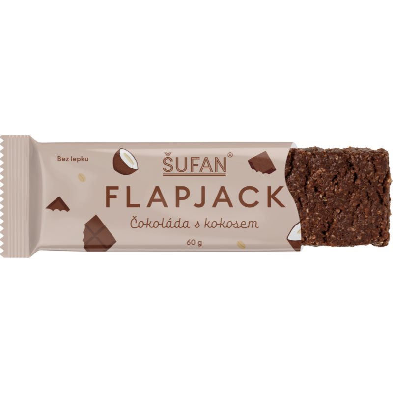 Šufan Flapjack tyčinka bez lepku příchuť Chocolate with coconut 60 g