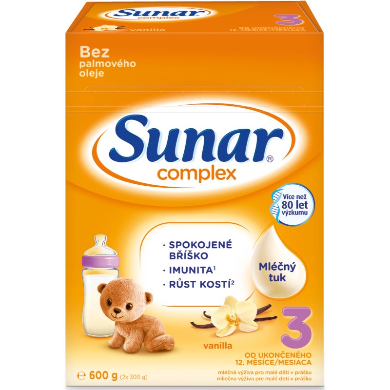 Sunar Complex 3 vanilka batolecí mléko 600 g