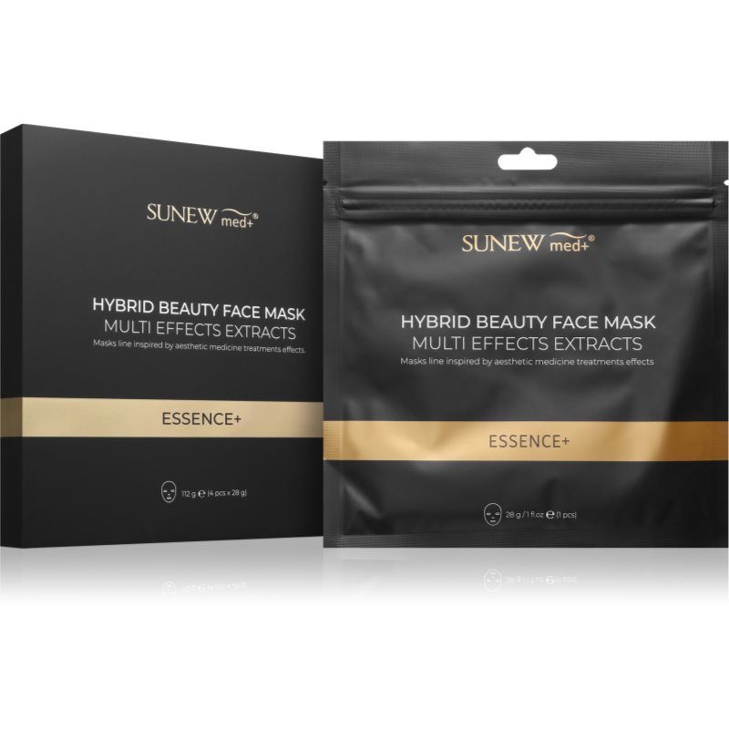  Sunewmed+ Essence+ Face Sheet Mask With Peptides And Snail Mucin Mascheraviso Idratante In Tessuto Con Peptidi 4 Pz 
