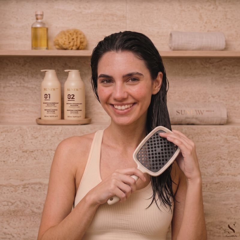 SUNEWMED+ Silk & Glow Repairing Shampoo hĺbkovo regeneračný šampón 500 ml (obrázok 4)