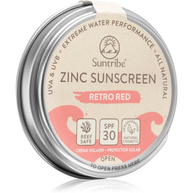 Suntribe Zinc Sunscreen mineralinis apsauginis veido ir kūno kremas SPF 30 Retro Red 45 g