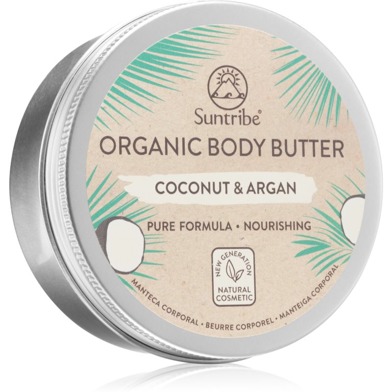 Suntribe Organic Body Butter Coconut & Argan intensyviai drėkinantis kūno sviestas sausai odai 150 ml