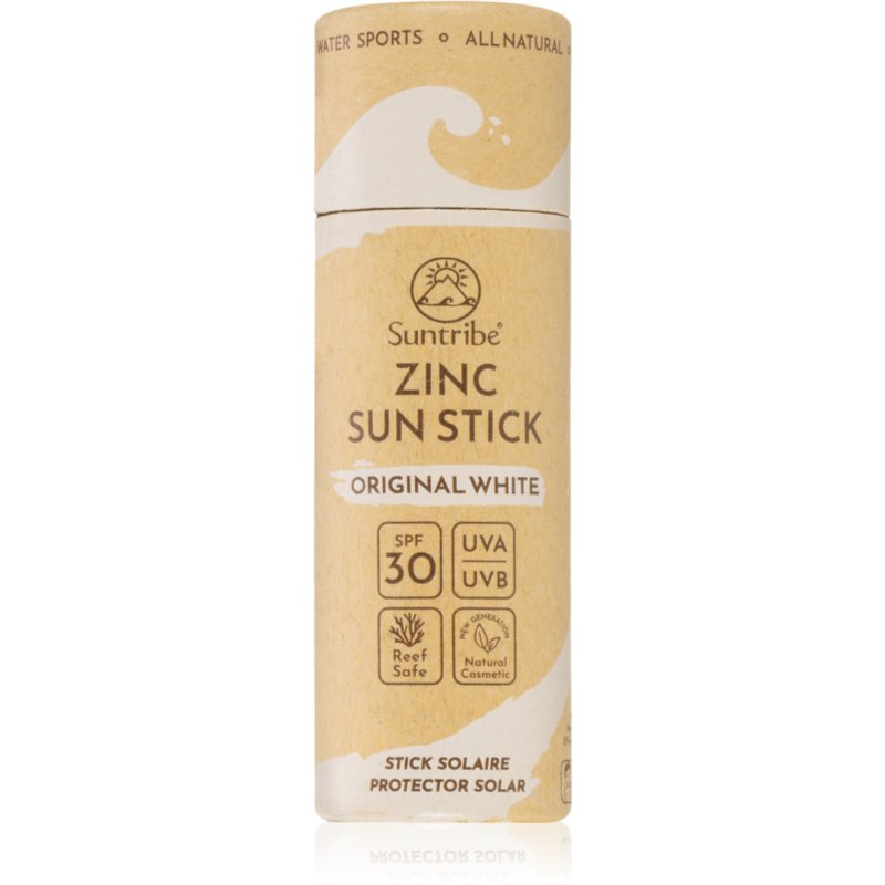 Suntribe Sports Zinc Stick schützender Mineralien-Stick für empfindliche Stellen SPF 30 Original White 30 g