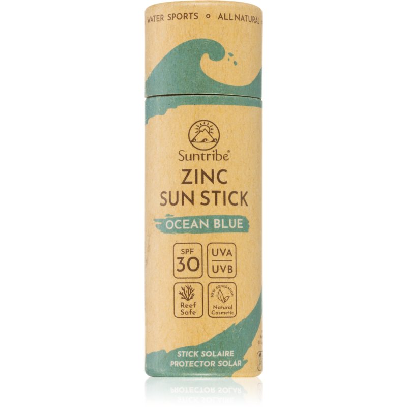 

Suntribe Sports Zinc Stick мінеральний захисний засіб для чутливих місць SPF 30 Ocean Blue