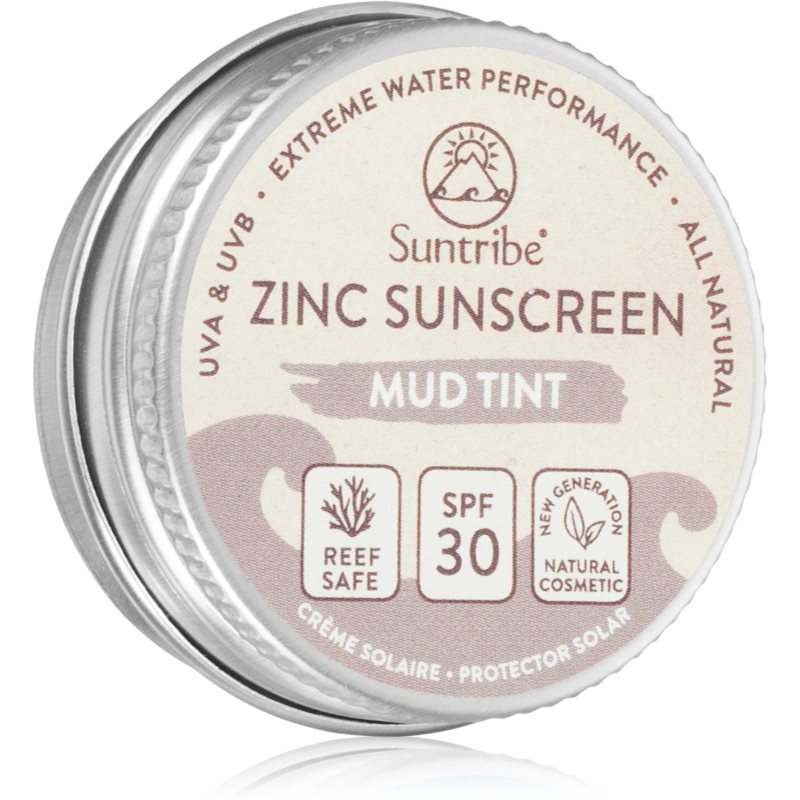 Suntribe Mini Zinc Sunscreen mineralinis apsauginis veido ir kūno kremas SPF 30 Mud Tint 10 g