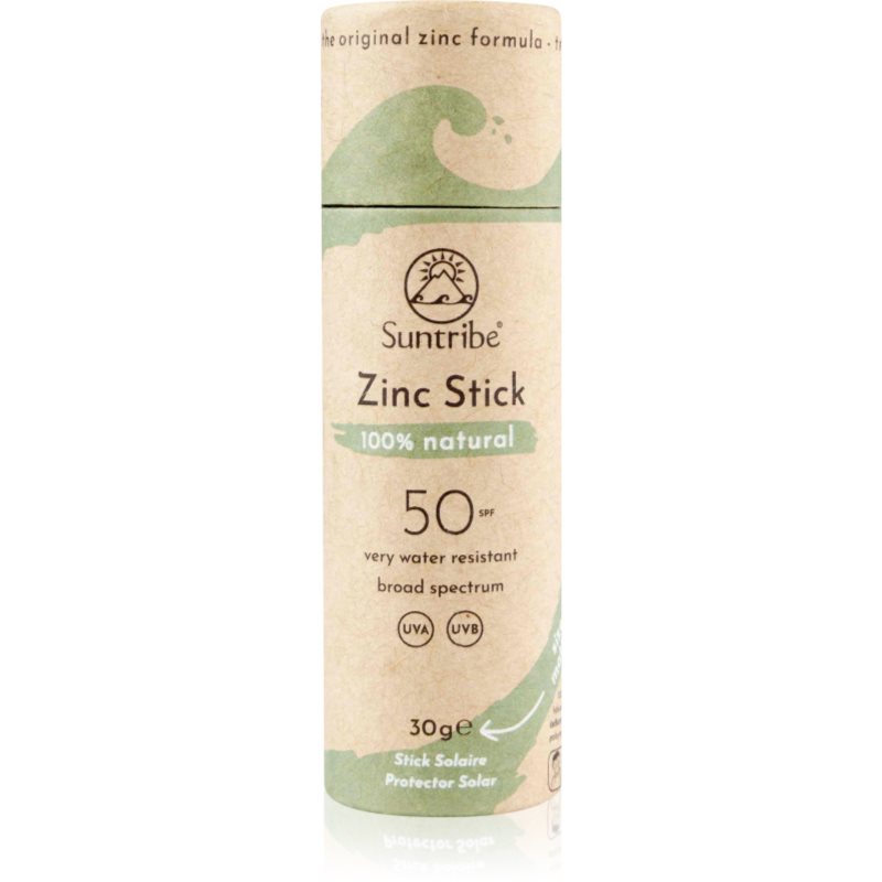 Suntribe Sports Zinc Stick minerální ochranná tyčinka na citlivá místa SPF 50 Mint Green 30 g