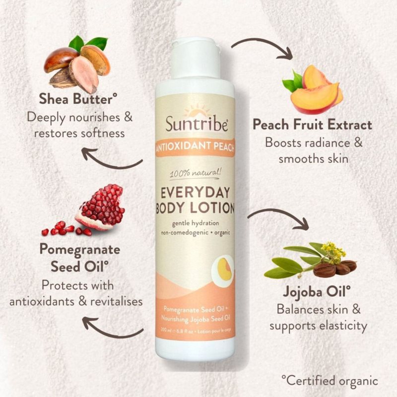 Suntribe Everyday Body Lotion Antioxidant Peach hydratační tělové mléko 200 ml (obrázek 5)