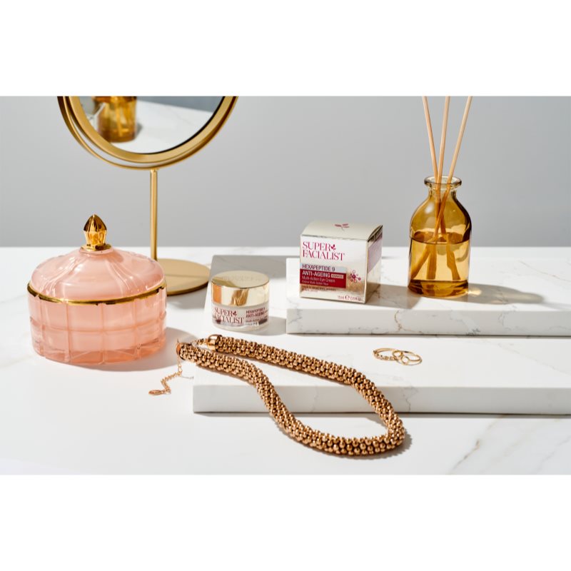 Super Facialist Hexapeptide 9 Anti-Ageing glättende Augencreme gegen Falten im Augenbereich 15 ml