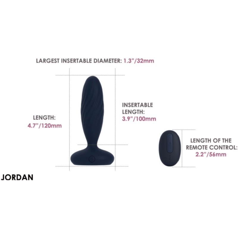 Svakom Jordan App controlled anální kolík vibrační 12.3 cm (obrázek 6)