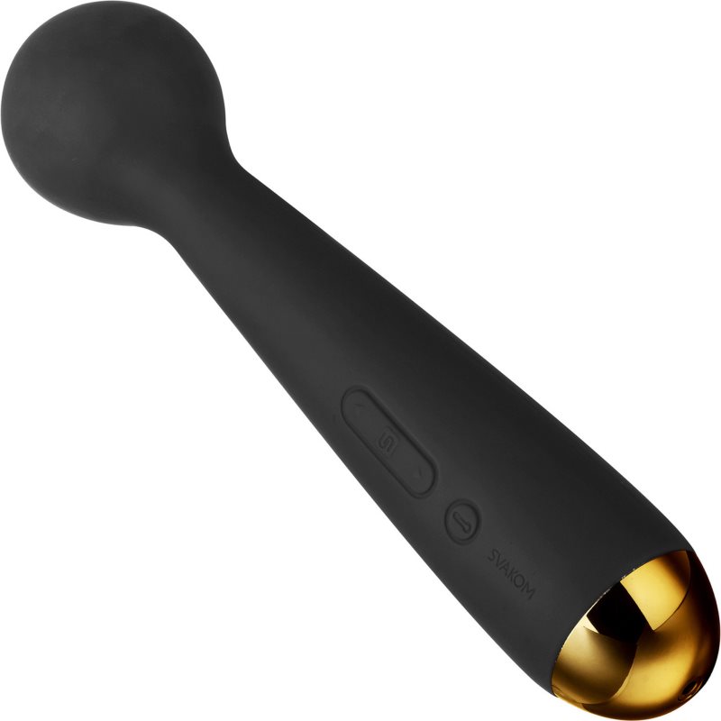 Svakom Emma Neo Interactive Warming Wand масажні насадки та вібратор Black 21 см