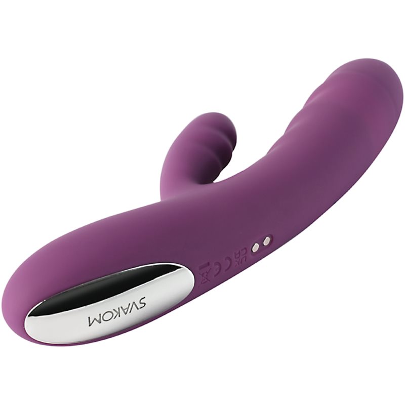 Svakom Avery Powerful Thrusting вібратор зі стимулятором клітора Lilac 19.5 см
