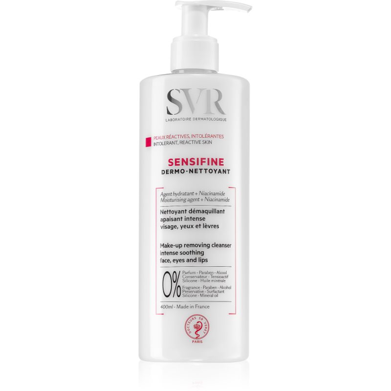 SVR Sensifine заспокійливе молочко для зняття макіяжу для чутливої та подразненої шкіри 400 мл