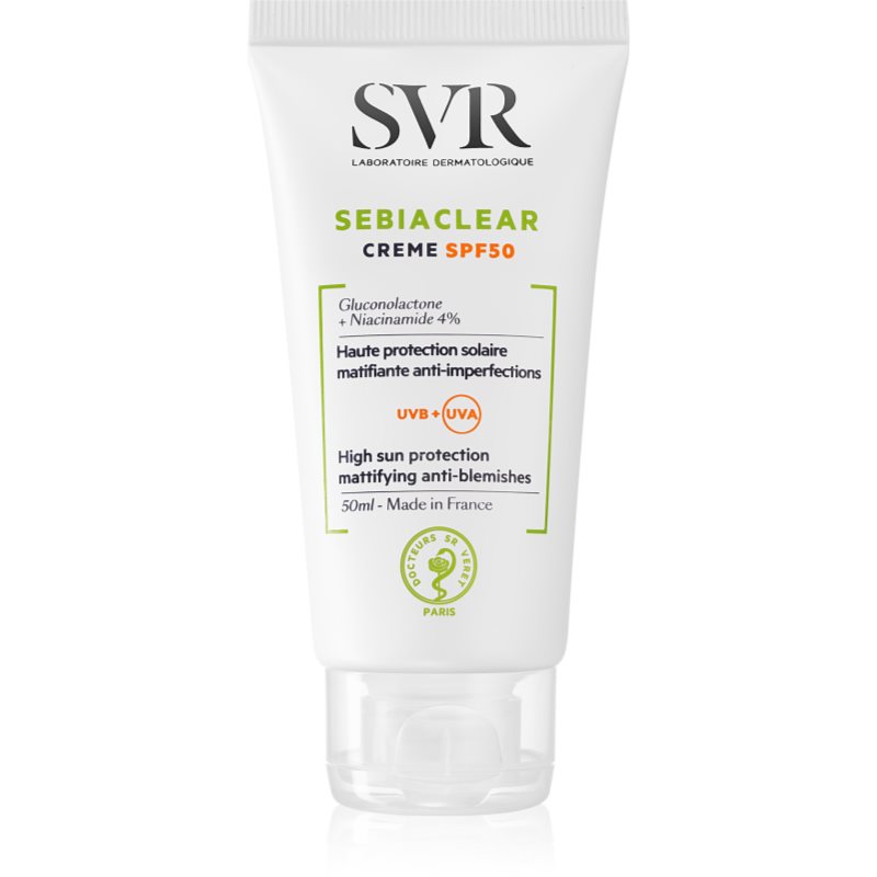 

SVR Sebiaclear захисний матуючий крем для жирної шкіри SPF 50