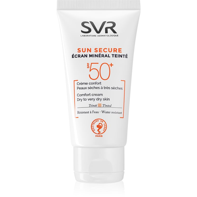 

SVR Sun Secure мінеральний тонуючий крем для сухої шкіри обличчя SPF 50