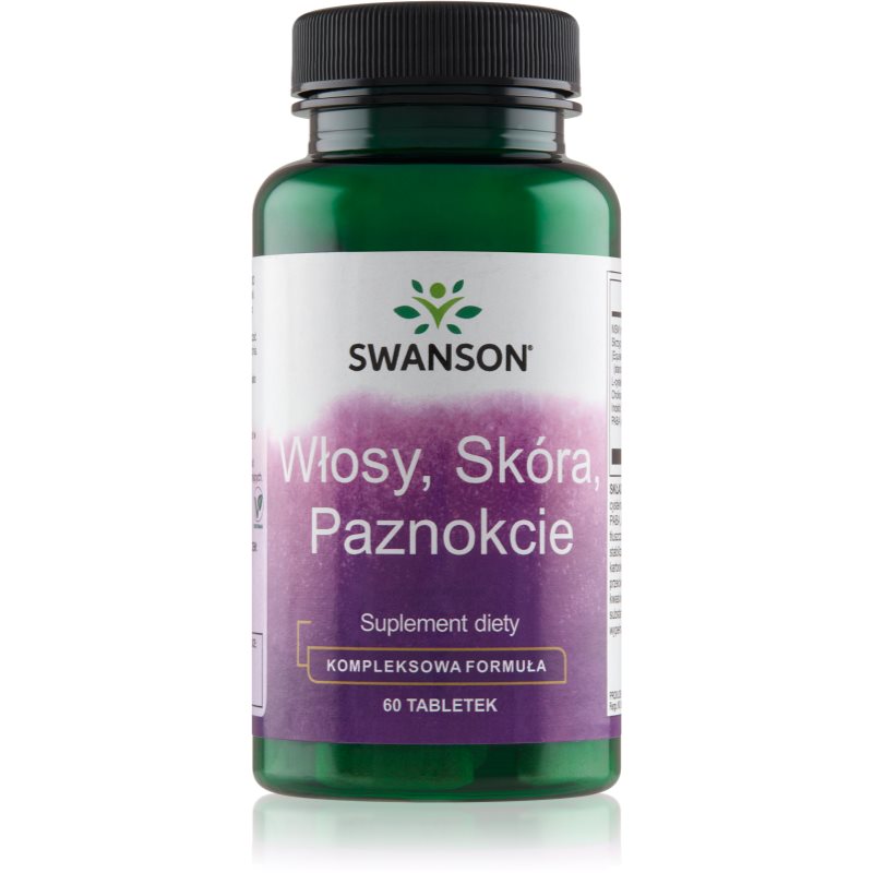 Swanson Włosy, Skóra, Paznokcie tabletki na piękne włosy, skórę i paznokcie 60 tabletek