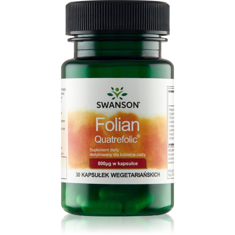 Swanson Folian Quatrefolic® kapsułki z kwasem foliowym 30 caps.
