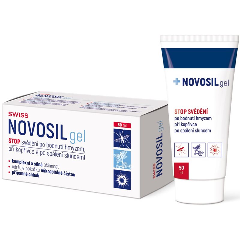 Swiss Novosil raminamasis gelis po vabzdžių įkandimo 50 ml