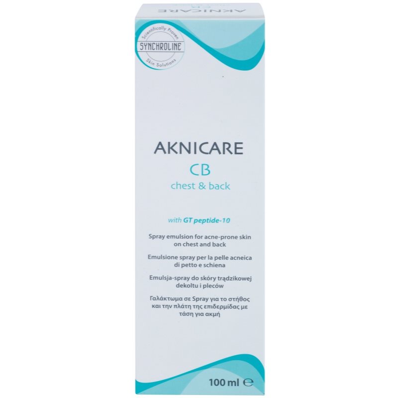 Synchroline Aknicare CB Spray Emulsion For Acne-prone Skin On Chest And Back 100 Ml