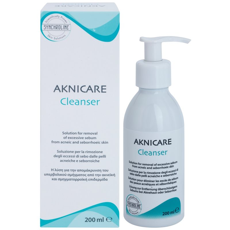 Synchroline Aknicare очищуючий гель для регуляції секреції себуму на шкірі, ураженій себорейним дерматитом та акне 200 мл