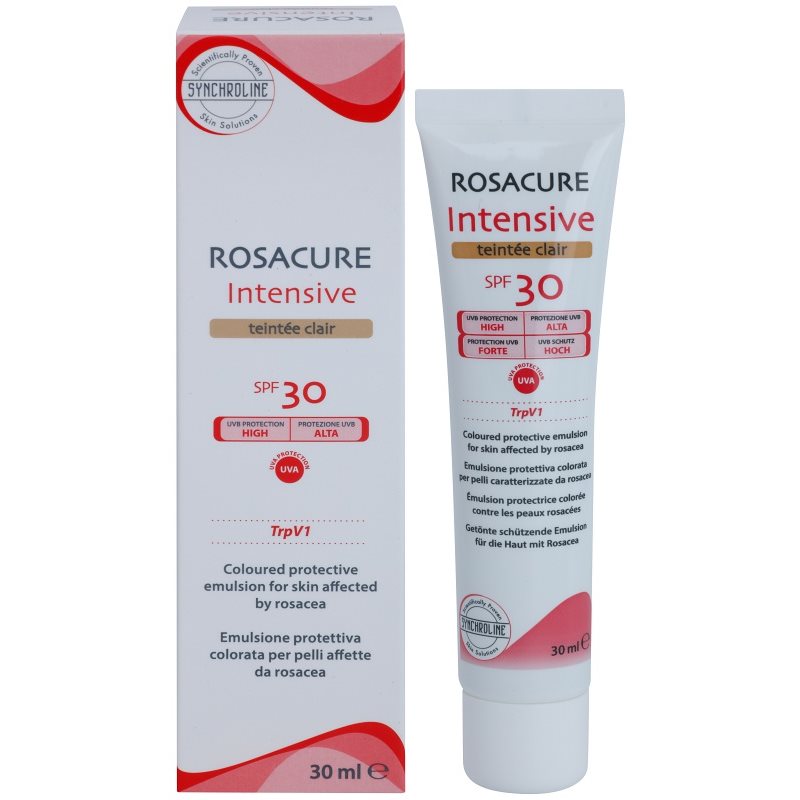 Synchroline Rosacure Intensive Coloured Protective Emulsion For Skin Affected By Rosacea Shade Clair 30 Ml