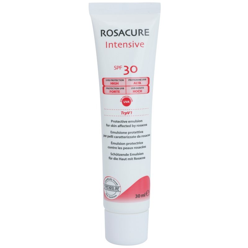 Synchroline Rosacure Intensive захисна емульсія для чутливої шкіри зі схильністю до почервоніння SPF 30 30 мл