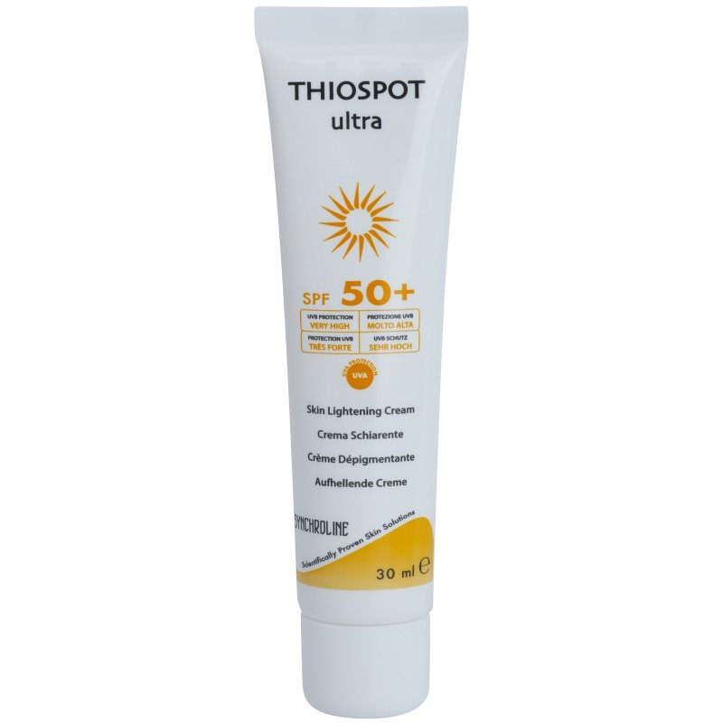 

Synchroline Thiospot Ultra освітлюючий крем для шкіри з гіперпігментацією SPF 50