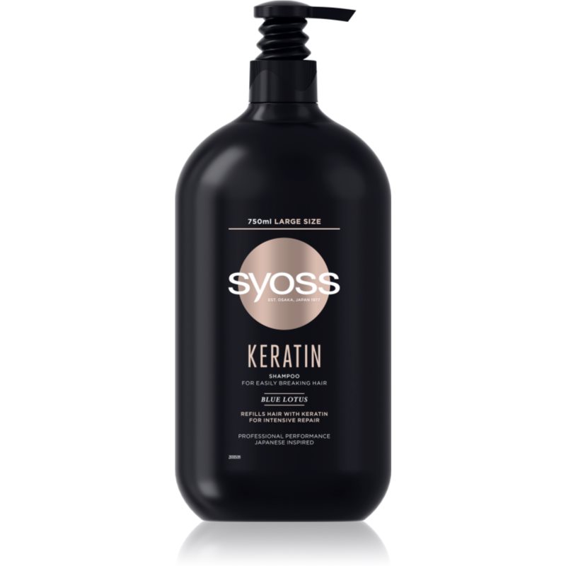 Syoss Keratin Shampoo With Keratin To Treat Hair Brittleness 750 Ml