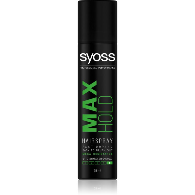 Syoss Max Hold Hairspray With Extra Strong Hold Mini 75 Ml