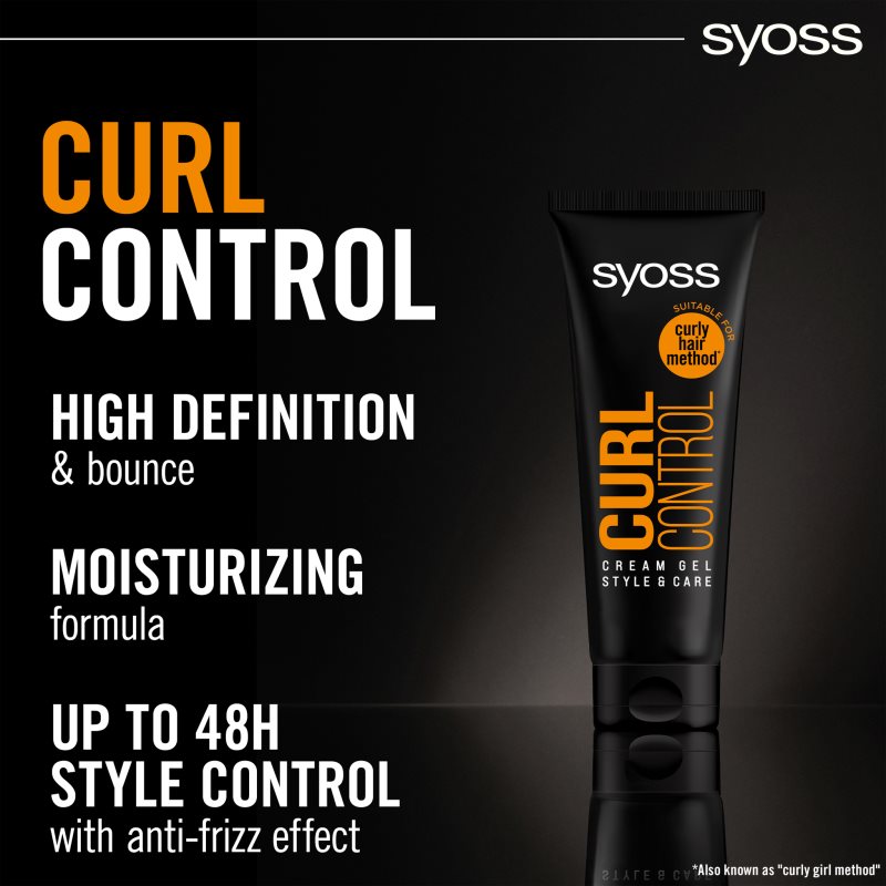 Syoss Curl Control Styling Cream For Curl Definition With Gel Consistency 250 Ml