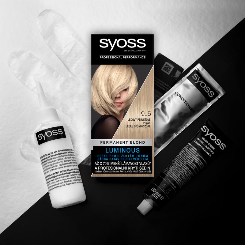 Syoss Color Permanent Hair Dye Shade 9-5 Frozen Pearl Blonde