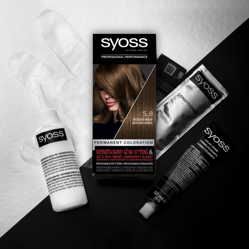 Syoss Color Permanent Hair Dye Shade 5-8 Hazelnut Brown