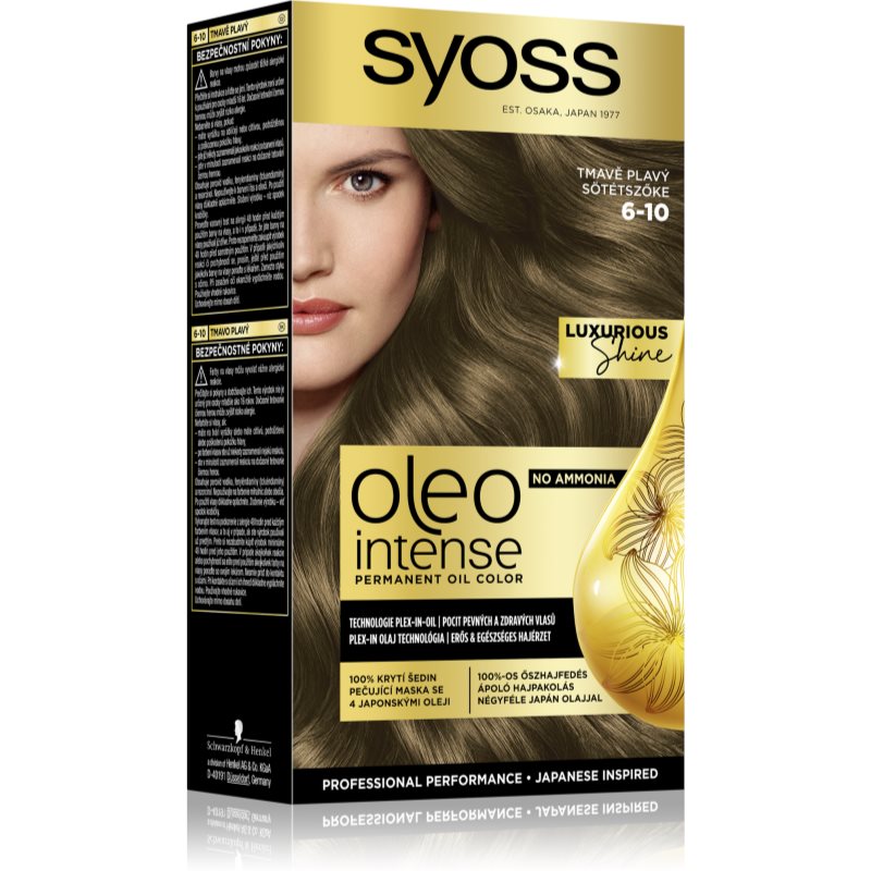 Syoss Oleo Intense trwała farba do włosów z olejem odcień 6-10 Dark Blond 1 szt.