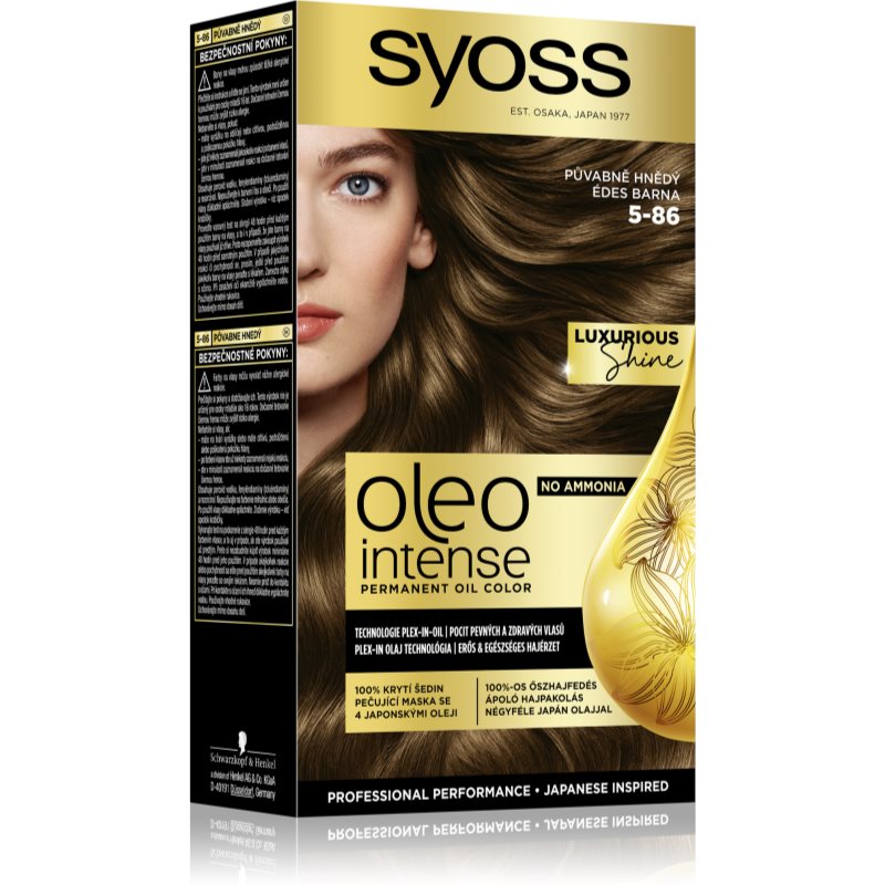 Syoss Oleo Intense перманентна фарба для волосся з олією відтінок 5-86 Sweet Brown 1 кс